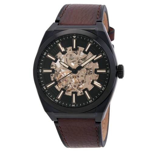 Fossil Everett自动机械黑色表盘男士手表ME3207