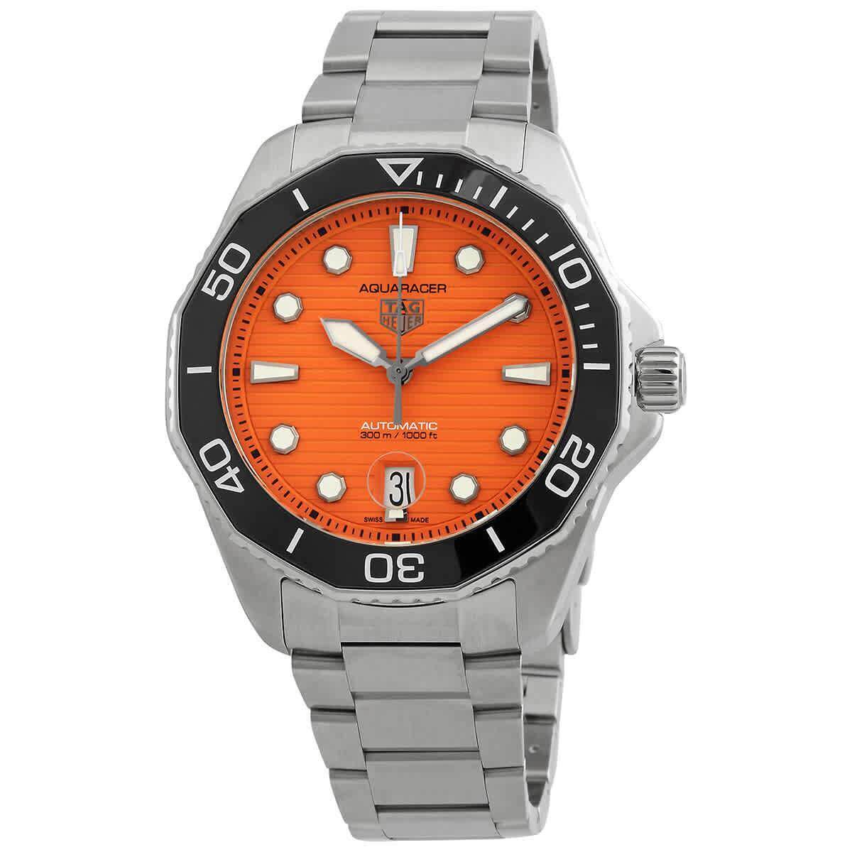 Tag Heuer Aquaracer自动机械桔色表盘男士手表WBP201F BA0632