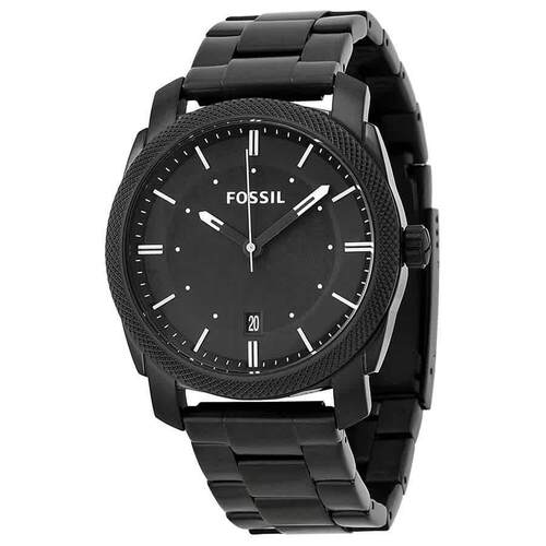 Fossil Machine黑色表盘镀男士手表FS4775