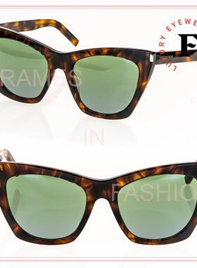 SAINT LAURENT圣罗兰KATE SL214 015棕色绿色中性猫眼Logo