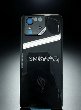 适用于华硕ROG8后盖 全新原装后壳光滑亮黑灰色磨砂单玻璃后盖