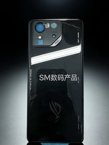 适用于华硕ROG8后盖 全新原装后壳光滑亮黑灰色磨砂单玻璃后盖
