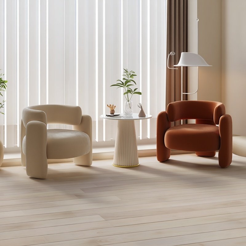 奶油单人沙发椅阳台网红轻奢单椅茶几组合美容院休息区接待洽谈椅,商业/办公家具,沙发,淘宝优惠券,粉丝福利购,淘宝优惠卷