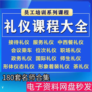 礼仪培训视频课程商务接待服务职场政务形体茶艺金正昆ppt课件
