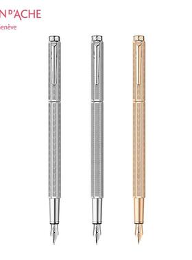 Caran D’Ache凯兰帝瑞士进口金辉V形镀金镀钯墨水笔钢笔高档钢笔