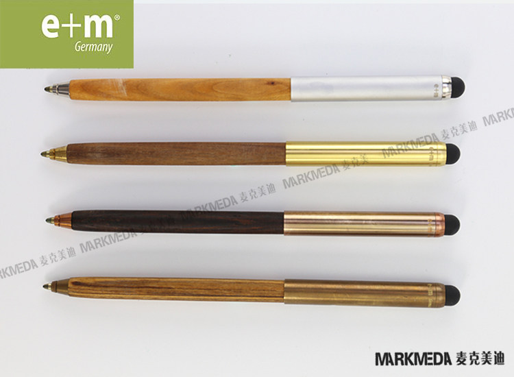 독일 E+M 스타일 나무 금속 캡 볼펜 3810 STYLE.US 스타일러스 1810