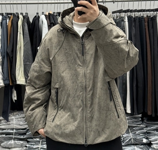 加厚宽松90白鸭绒冲锋衣潮 羽绒服美式 2025冬季 男户外三防连帽工装