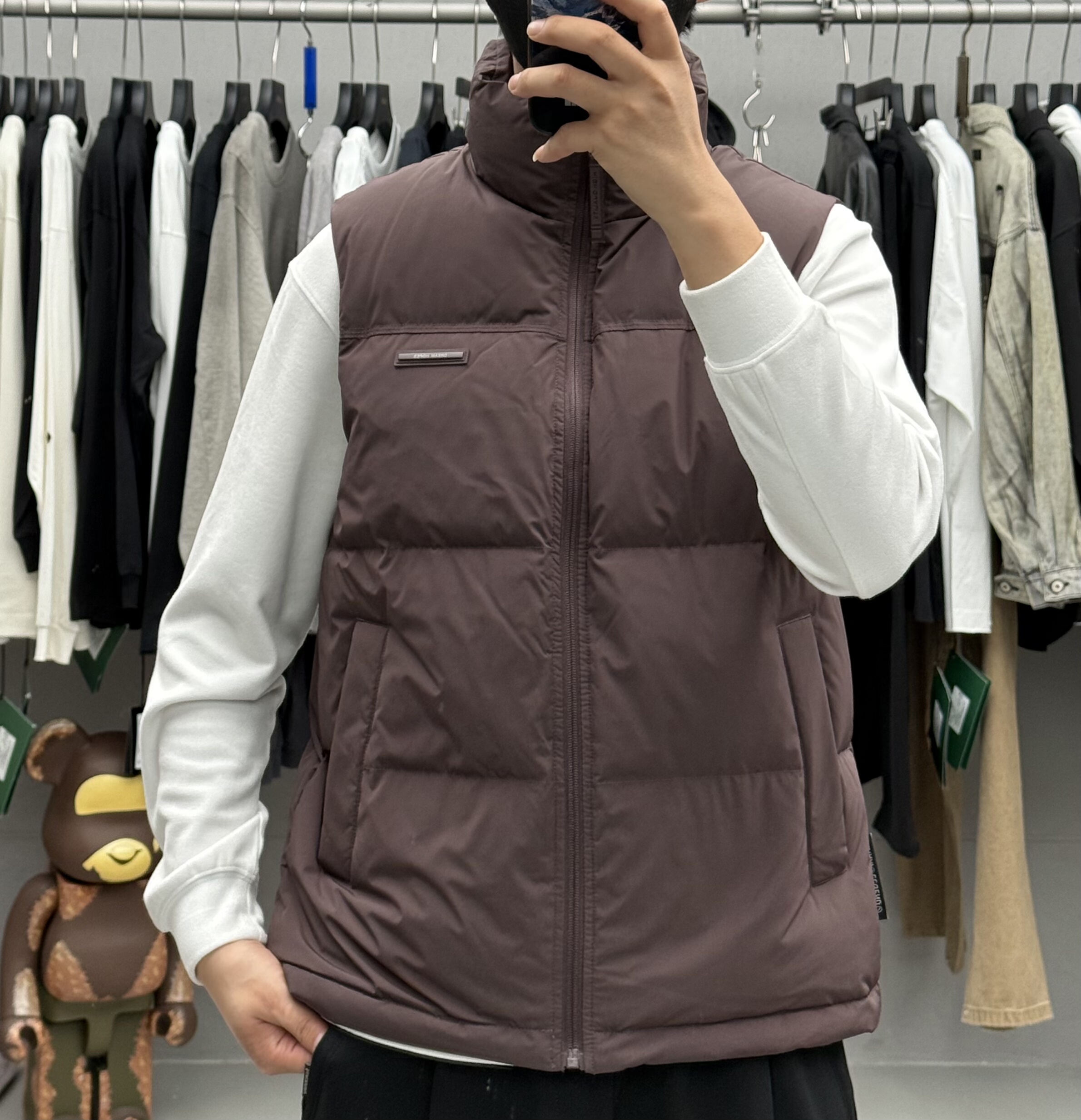 冬季新款男轻便简约立领加厚羽绒马甲美式户外休闲保暖无袖外套潮