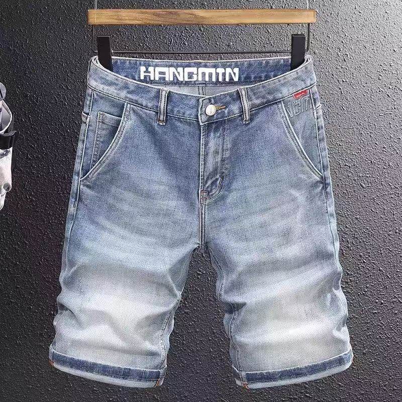 豚木鸟夏季短裤薄款弹力直筒牛仔短裤男士百搭宽松弹力休闲五分裤,男装,短裤,淘宝优惠券,粉丝福利购,淘宝优惠卷
