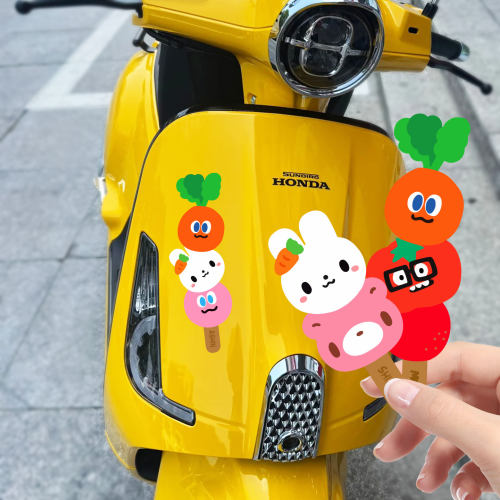 白兔Mojo糖葫芦装饰汽车贴纸