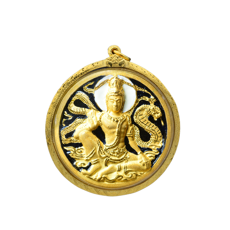 【泽度金】龙婆龙耐2549铁锡哥红太阳 泰国佛牌 又名"金钱滚滚来"