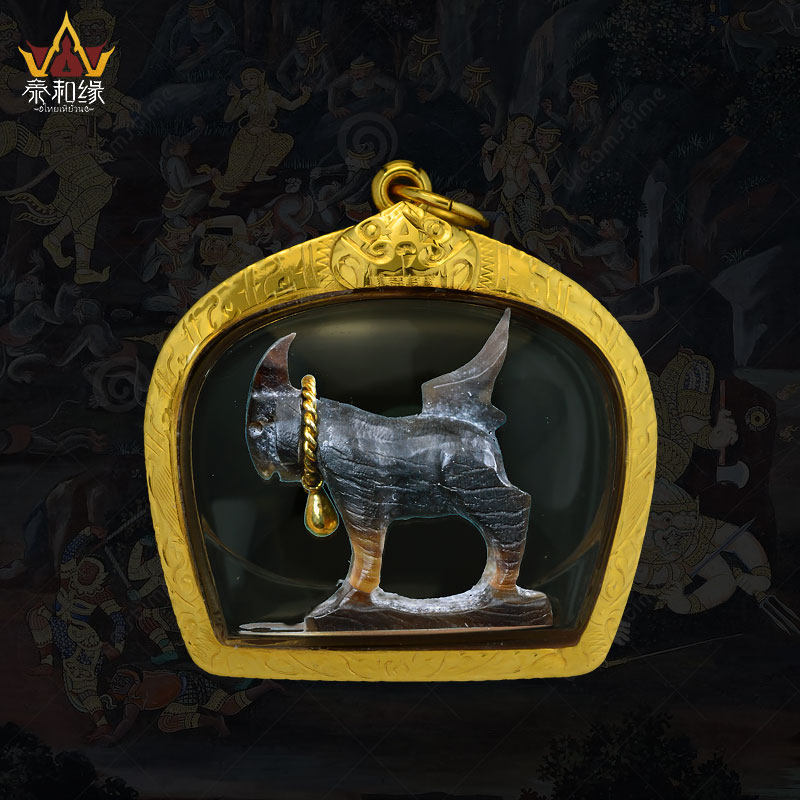 【冠兰圣物】龙婆醒 2560年 雷劈水牛角 山羊 泰国佛牌 真品正牌