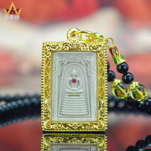 【店主亲自】龙婆三安九层塔崇迪佛背面掩面必打佛带编号泰国佛牌