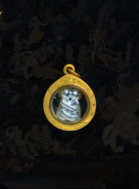 【纯银燕通】金壳 阿赞巴素 可搭配锁骨链 手链 泰国佛牌