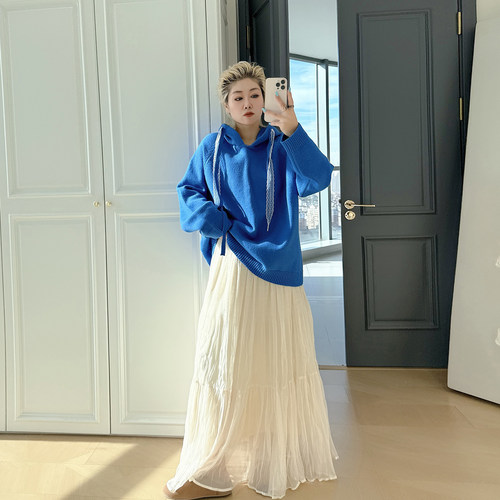 大码女装胖mm松紧腰半身裙