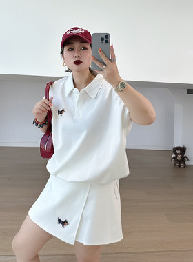 大码女装胖mm运动风休闲两件套