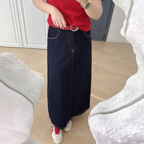 大码女装胖mm牛仔半身裙