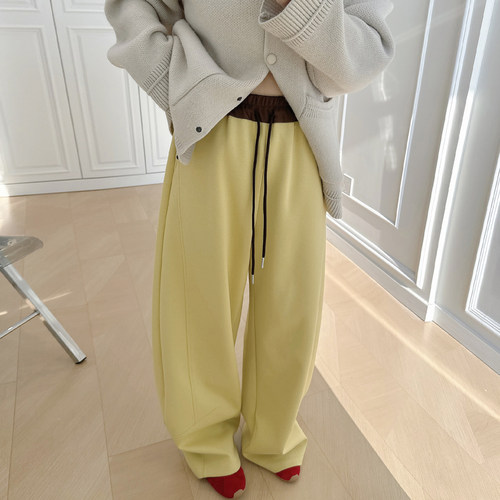 大码女装胖mm弯刀运动裤