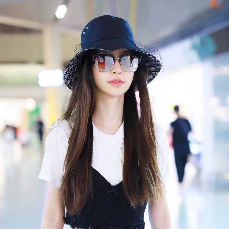 多伦迪奥网纱渔夫帽子女冬防紫外线ins潮女春秋百搭防晒D家遮阳帽