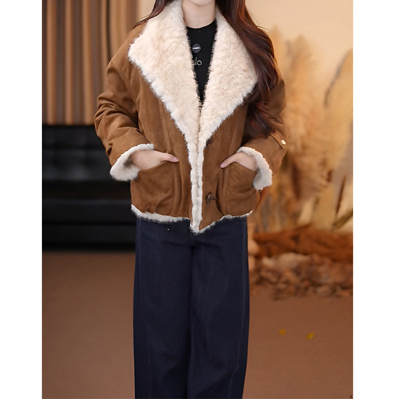 Danise高定 2025年冬季新品 拼接外套流行爆款百搭夹克上衣