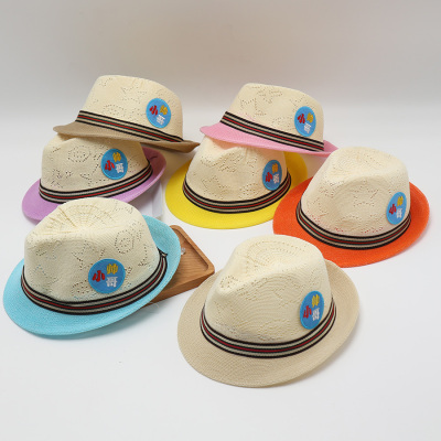 儿童草帽宝宝春秋薄款渔夫帽