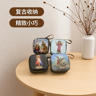 创意马口铁零钱包精致念珠包饰品盒收纳耳机包儿童硬币包迷你小包