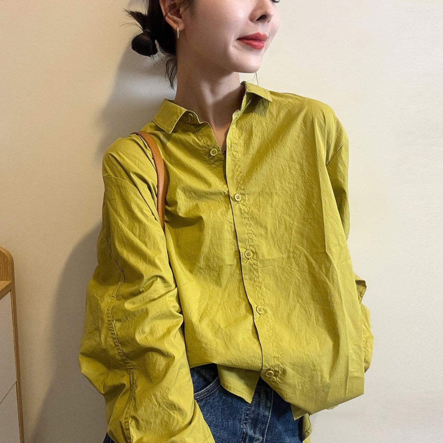 糖果色休闲气质衬衫女欧洲站2026春装新款欧货女装时尚洋气上衣潮