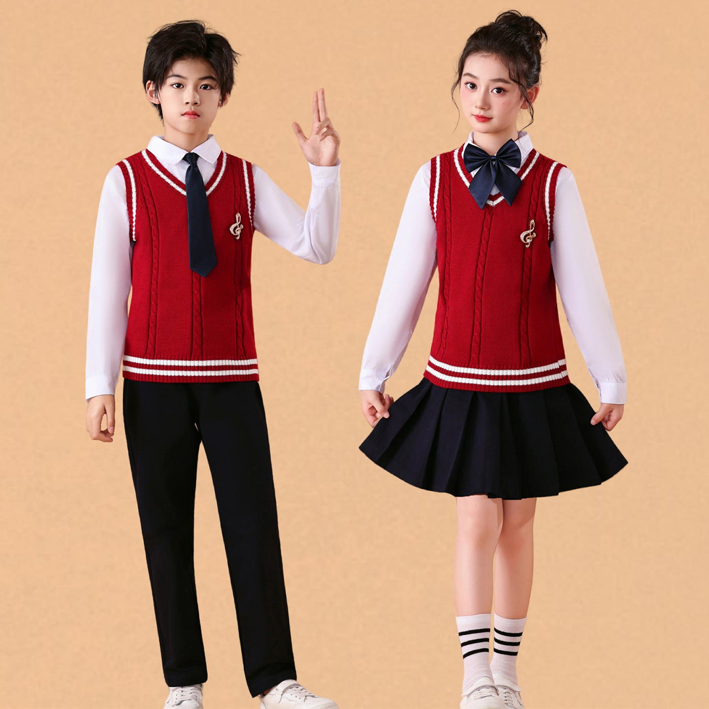 小学生校服学院风班服儿童合唱演出服男女表演服诗歌訒表演服秋装