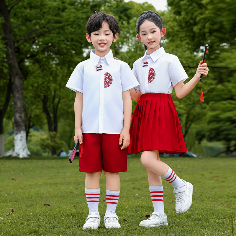 六一儿童演出服中国风班服幼儿园毕业校服男女诗歌朗诵表演服夏季