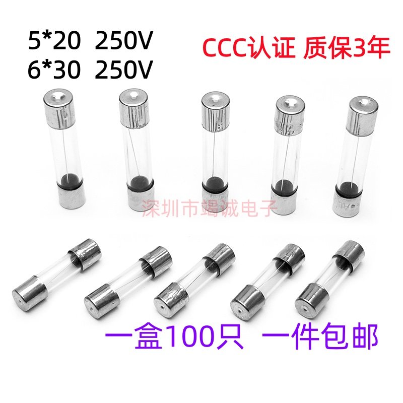 5*20 6*30mm 玻璃保险丝管/熔断器250VF1A/2A/3A/4A/5A/6A 1A-30A图片