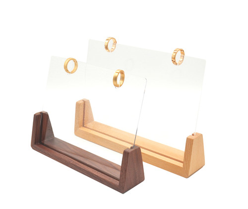 亚克力台历底座实木日历支架相框座台历架U形明信片卡片便签底座