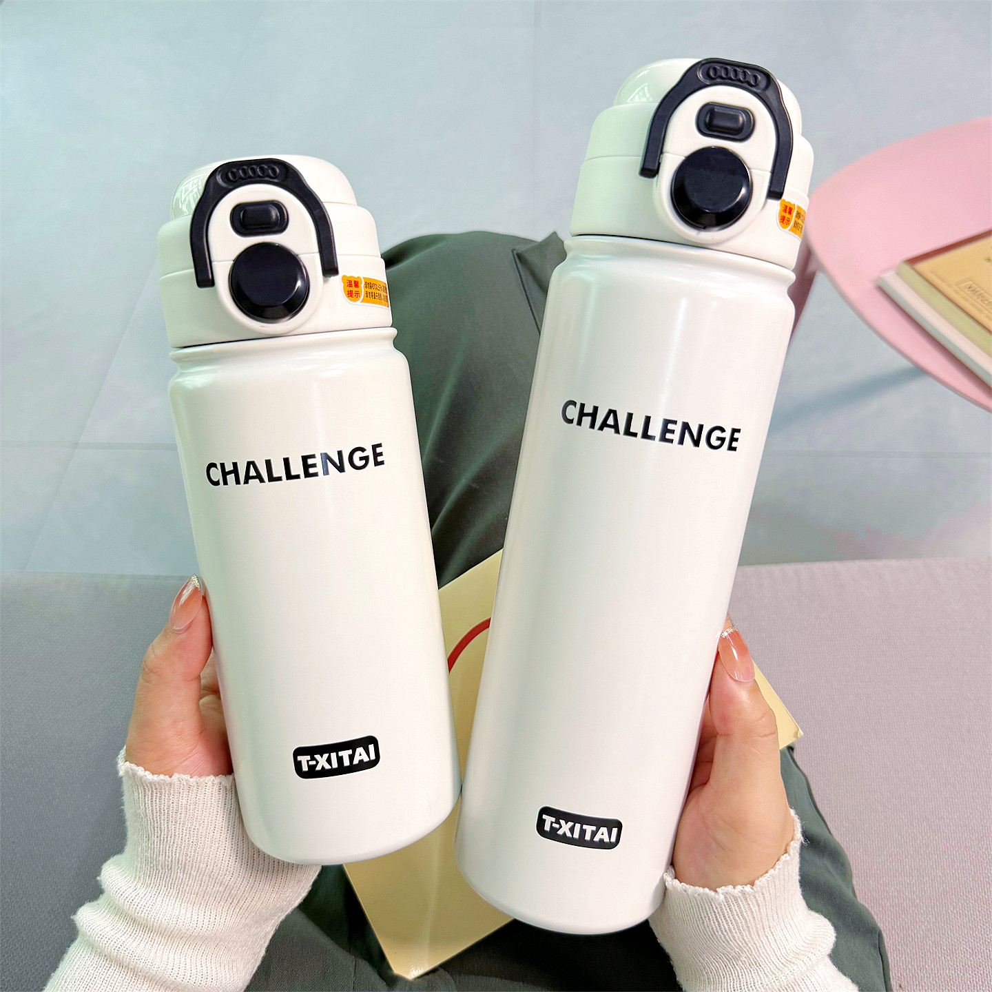 简约带吸管保温杯网红新款男女生高颜值双饮水杯学生运动便携杯子,餐饮具,保冷/保温杯,淘宝优惠券,粉丝福利购,淘宝优惠卷