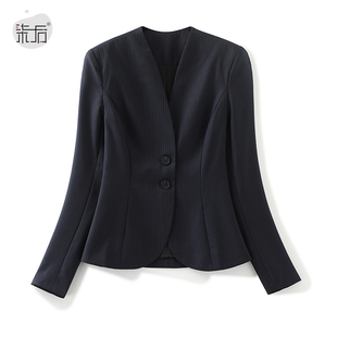 商场同款！26春季高端大牌精纺羊毛小西服职业通勤短款西装外套女