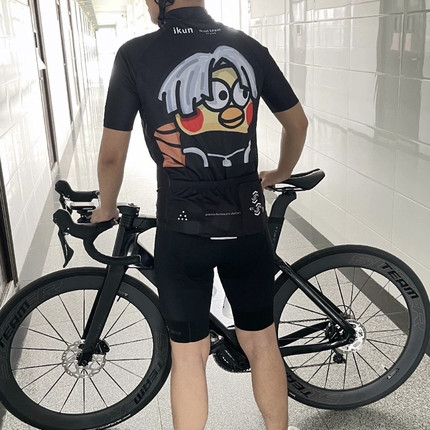 新款定制鸡你太美蔡徐坤同款长短袖男女款公路车骑行服透气速干