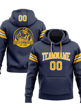 Free Customized Men's Football Pullover Hoodies Sports Coats