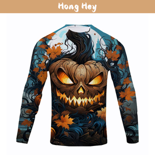 Men's T-Shirts Long Sleeve Halloween Pumpkin T-Shirt For Men