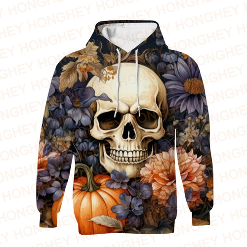 Skull Hoodies For Men Pullovers Autumn Street Men's Hoodies