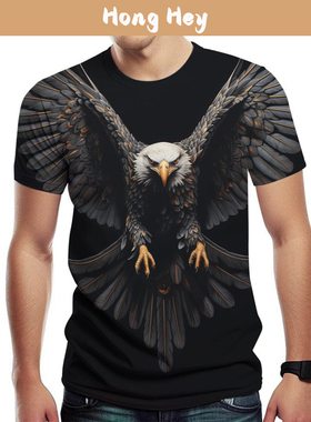 Eagle T-Shirts For Men Short Sleeves Crewneck Men's T-Shirts