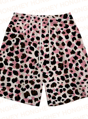 Men's Shorts Leopard Printing Summer Tiger Stripe Sea Shorts