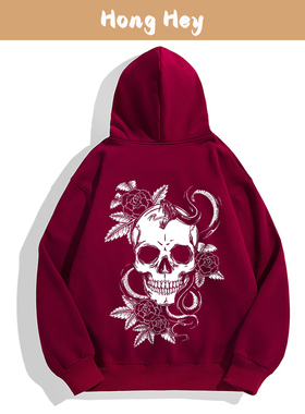 Skull Hoodies For Men Pullover Fleece Hoody For Women