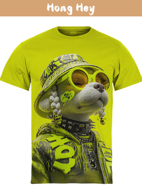 Men's T-Shirts With Animals Printing Women's Cartoon T-Shirt