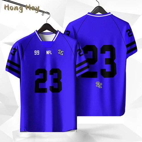 Free Customized Men Football Jersey T Collar Sports T-Shirt
