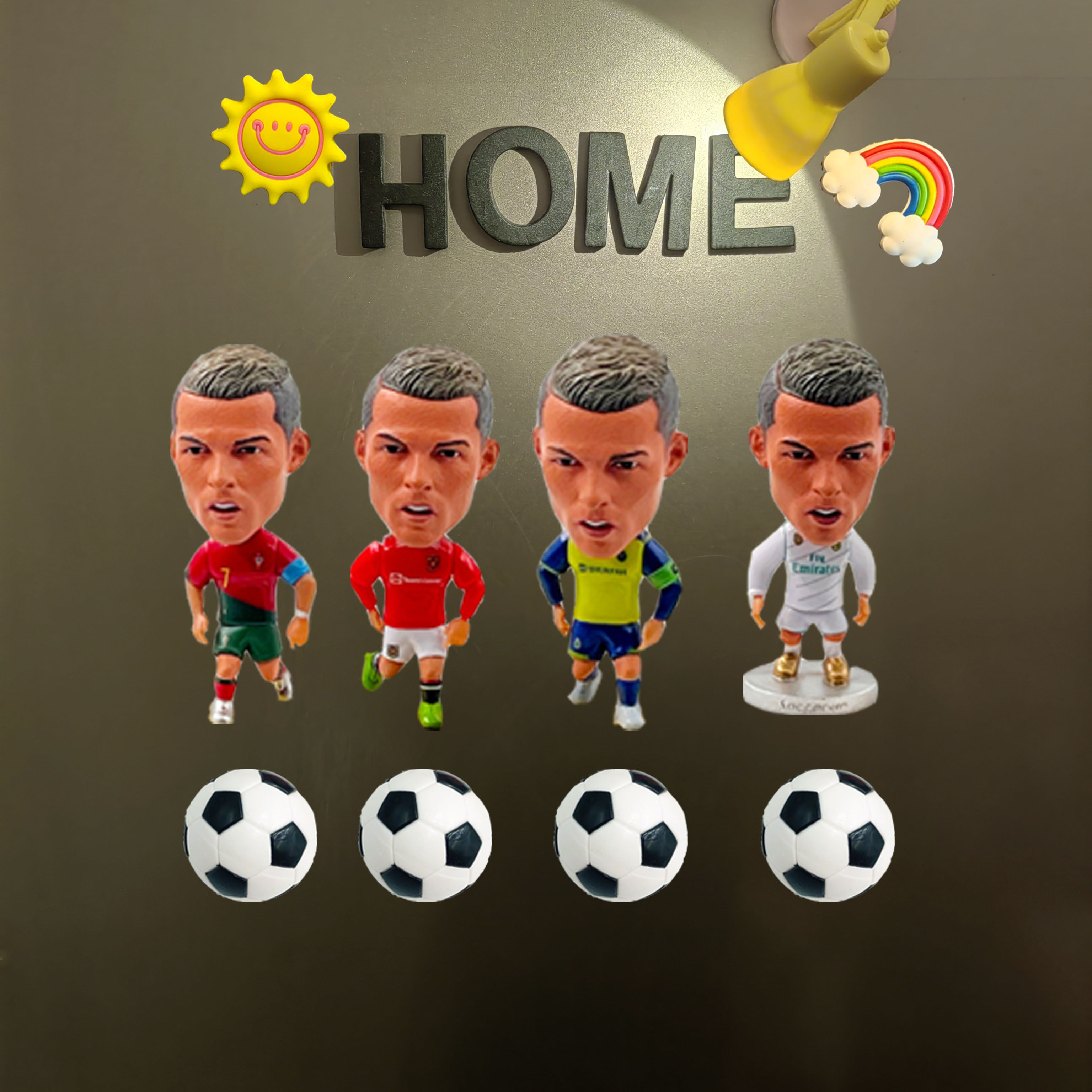 足球冰箱贴立体3d公仔手办C罗梅西内马尔姆巴佩冰箱磁吸球迷收藏,家居饰品,冰箱贴,淘宝优惠券,粉丝福利购,淘宝优惠卷
