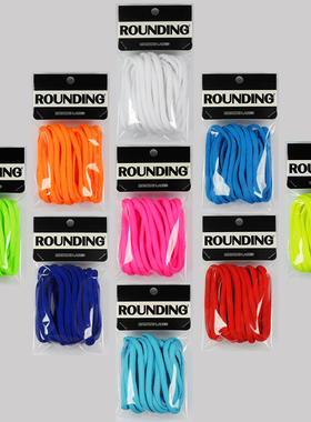 asics跑鞋6mm椭圆鞋带半圆扁圆形Gel Contend4黑白灰ROUNDING原装