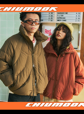 OSCill 异形弧线反光立领羽绒服