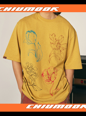 OSCill 春日花卉印花 短袖T恤