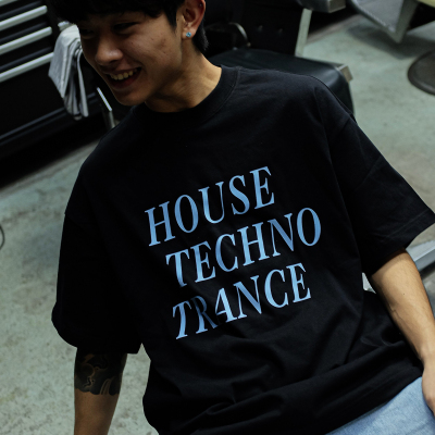 CHIUMOOK E-MUSIC Hoodie 电子音乐275克短袖T恤 黑色