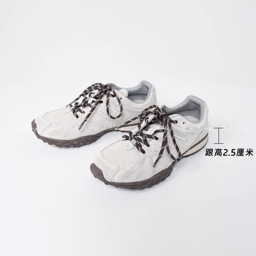 KOKO WANG新款复古厚底增高百搭系带脏脏休闲鞋德训鞋X1006G24X16
