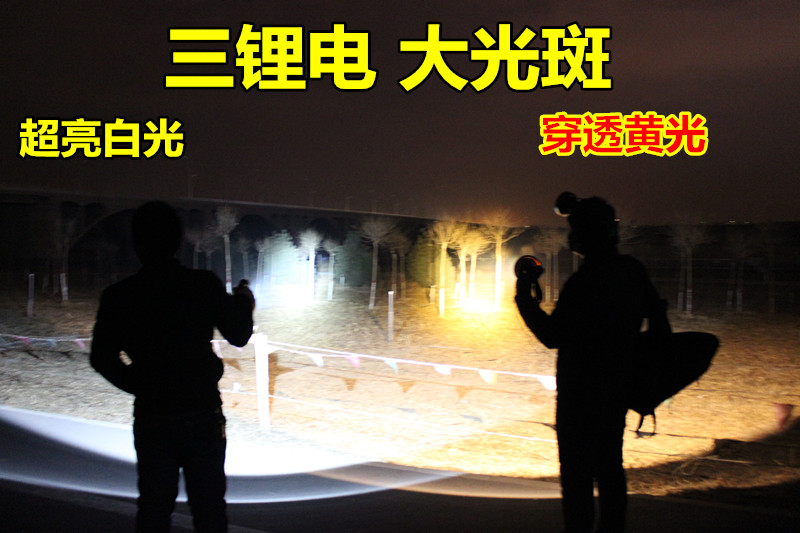 强光头灯18000米w超亮led白光