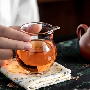 耐热小容量分茶器女士高档匀杯功夫茶具 高硼硅玻璃公道杯中式